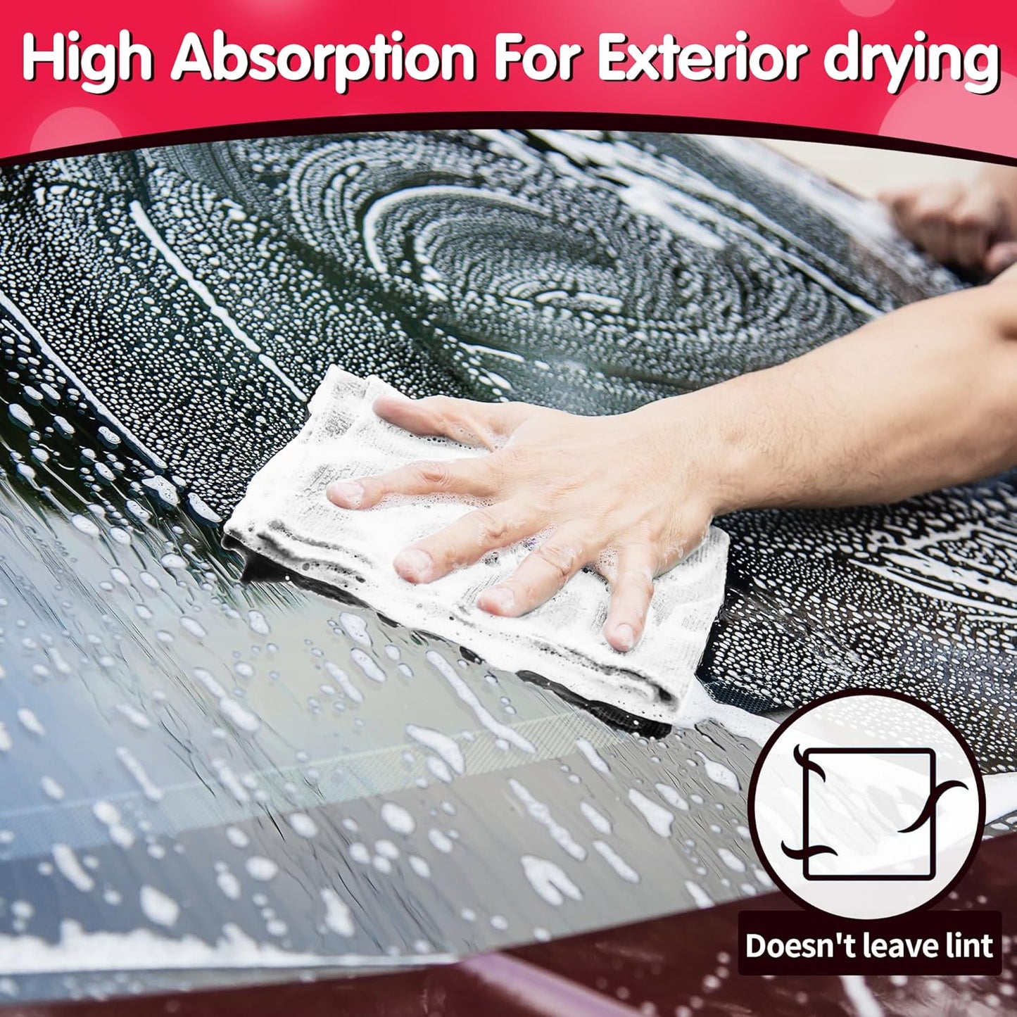 FIXSMITH White Microfiber Cleaning Cloth, Pack of 100, 11.5"X11.5" Cleaning Rags for Housekeeping and Kitchen, Reusable Shop Towels, Microfiber Towels for Cars, Lint Free, Scratch-Free