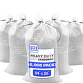 DURASACK Heavy Duty Sand Bags with Tie Strings Empty Woven Polypropylene Sand-Bags for Flood Control with 1600 Hours of UV Protection, 50 lbs Capacity, 14x26 inches, White, 6000 Count