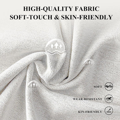 COLAMY Fabric Round Storage Ottoman with Reversible Tray Lid – Multi-Functional Footrest, Hidden Storage, Sturdy & Stylish Small Coffee Table for Living Room, Bedroom, or Entryway(Beige)