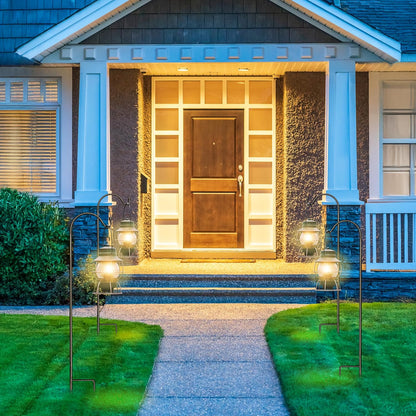 Sorbus Shepherds Hooks for Outdoor - Set of 10 Extendable Garden Planter Stakes for Bird Feeders, Outdoor Décor, Plants, Lights, Lanterns, Flower Baskets and More! Supports Up to 6.5 Lbs. (10 Pack)