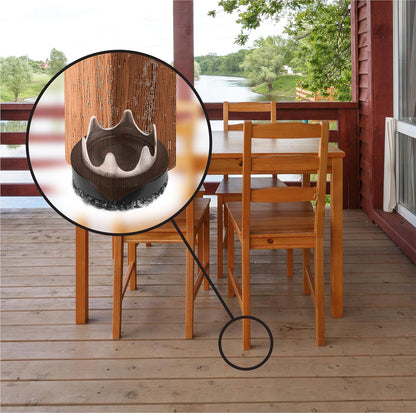 GorillaOutdoor 1 inch Round Furniture Feet Floor Protectors/Weatherproof Berber Glides for Furniture (Set of 16) Tap On Furniture Pads for Outdoor & Indoor Use