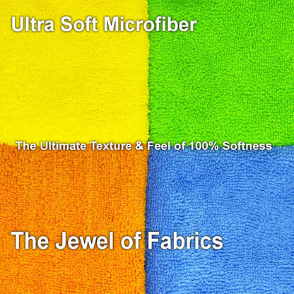 Microfiber Cleaning Cloths - 36 Pack, 16x16 Reusable, Lint-Free, Highly Absorbent Towels for Home, Kitchen, Car Detailing & Windows - Soft, Durable, Washable Cleaning Rags (Mix Color, 16" x 16")
