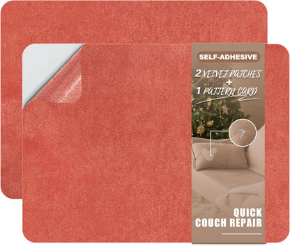 Azobur Fabric Couch Repair Patch 8.3 x 11 inches,Self-Adhesive Fabric Repair Patch for Furniture,Handbag,Sofa,Car Seats-(Red)