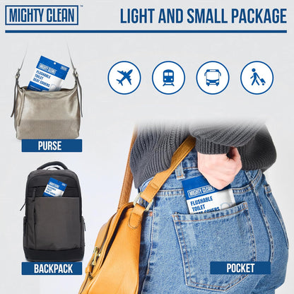 Toilet Seat Covers Flushable (100 Pack) - Upgraded XL Size| Biodegradable Paper Covers for Adults, Kids, Toddlers | Travel Essentials for Public Restroom, Airplane, Camping