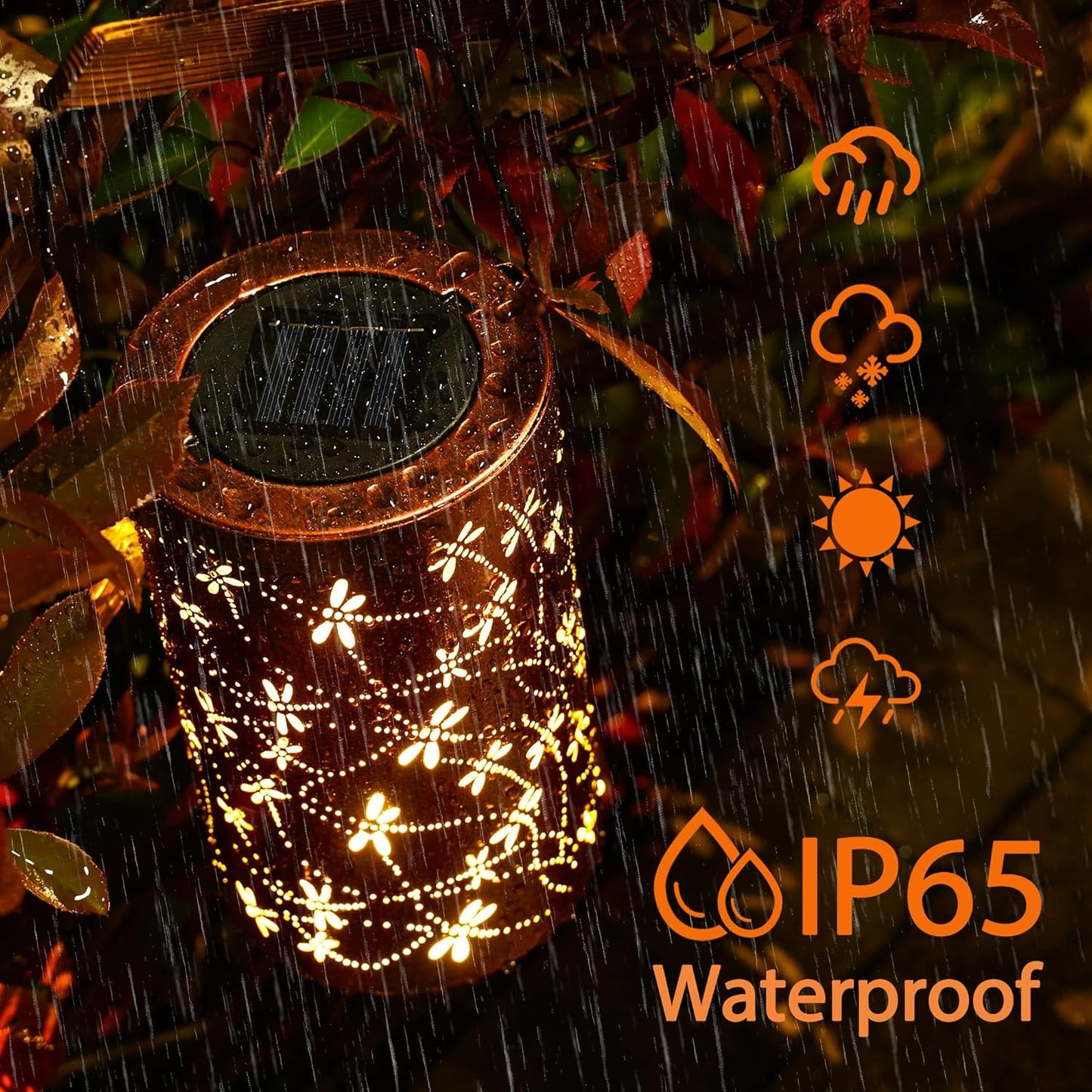 Solar Lanterns Outdoor Waterproof, Dragonfly Birthday Gifts for Women Men, Hanging Solar Lantern for Yard, Patio, Porch, Backyard, Landscape, Garden Decor