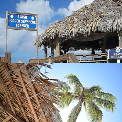 39.5" Tiki Straw Roof Thatch-Mexican Style Artificial Palm Thatch Rolls, Tiki Bar Hut Grass Duck Boat Blinds Grass Runner Rolls Palapa Thatch Roofing for Garden Patio Umbrella Fence Party Decoration