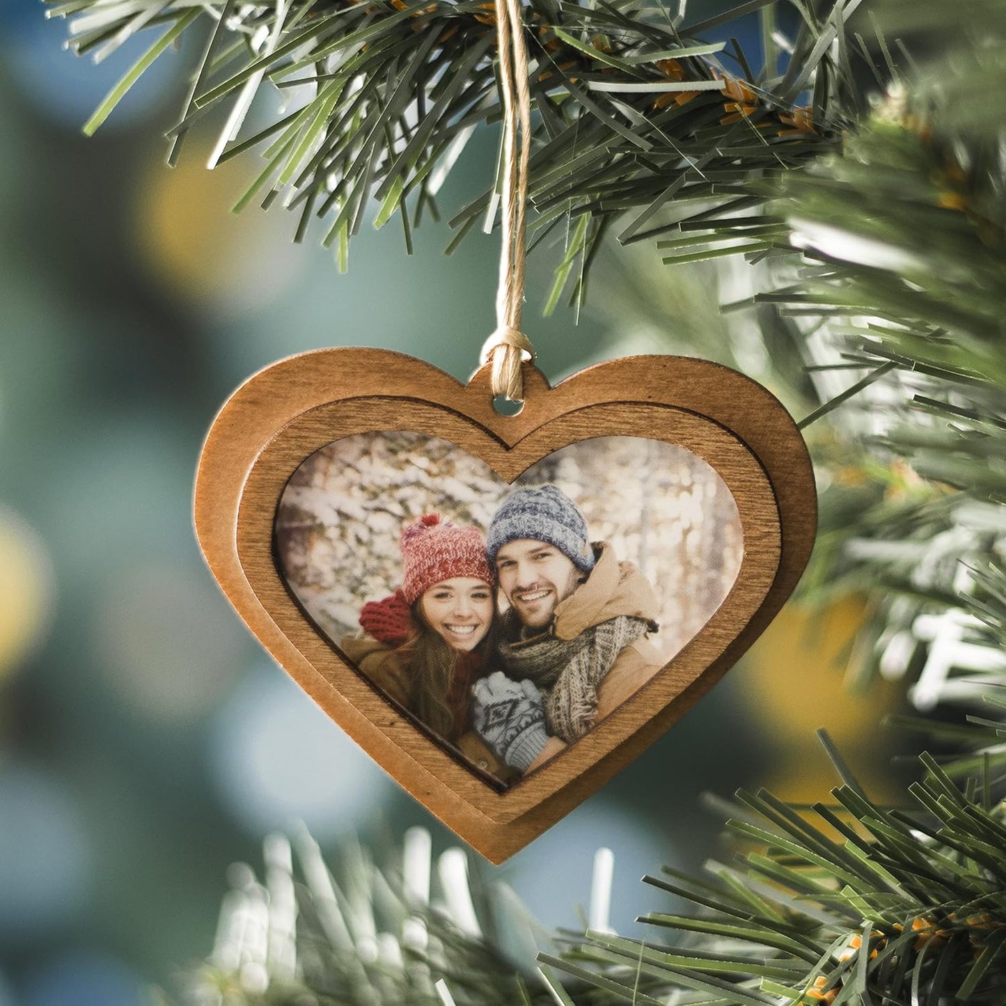 Wood Heart-Shaped 2.25" x 1.75" Photo Ornament - Pack of 100
