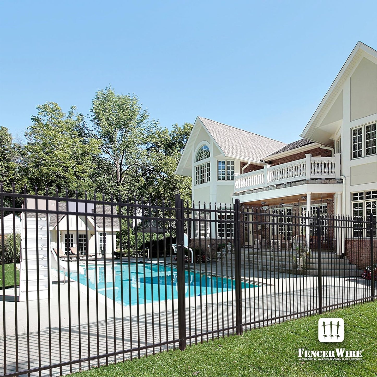 Fencer Wire Heavy Duty Garden Fence Bracket, Metal Steel Connector for Post and Panel Connection, Accessories of Metal Fencing Border