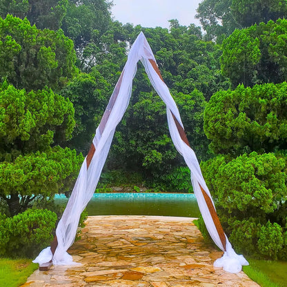 7.87FT Wooden Wedding Arch, Wood Arch for Wedding Ceremony Gorgeous Arbor Backdrop Stand for Garden Parties