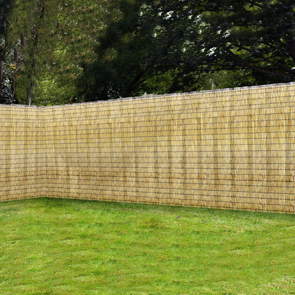 ZNCMRR Reed Fencing Rolls Natural Bamboo Fence Rolls 2 Pcs 4 Feet High Privacy Fence for Balcony Patio Garden Backyard Outdoor 4FT X 16.4FT（Yellow）