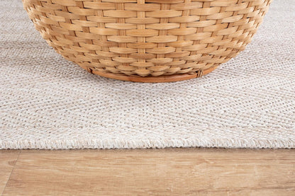 CAMILSON Easy Jute Rug 6x9, Indoor Outdoor Off-White Color Fiber Area Rugs for Living Room Patio and Bedroom Rug Herringbone Seagrass Woven Design Easy-Cleaning, Washable Outside Carpet Alfombras 6x9