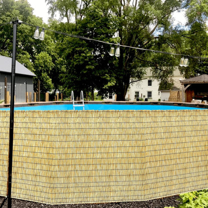 Bamboo Reed Fencing, Natural Bamboo Fence Rolls 3 Feet High, Decorative Reed Curtains Privacy Screen Outdoor for Patio Balcony Garden Backyard, 3 x 16 FT