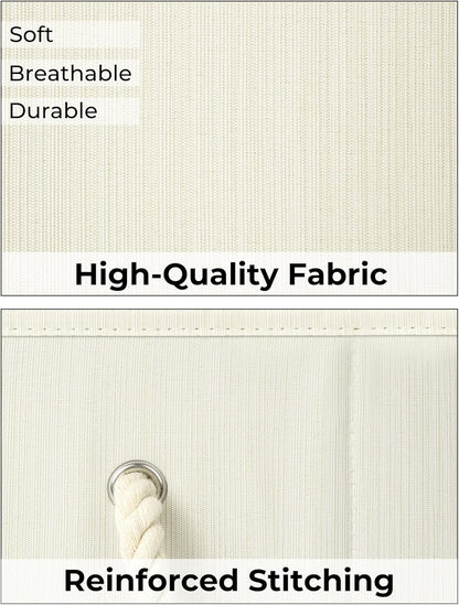 StorageWorks Storage Baskets for Shelves, Foldable Fabric Closet Storage Bins with Handles, Fabric Storage Bins Clothes Organizer, Beige, White & Ivory, 3-Pack, Extra Large