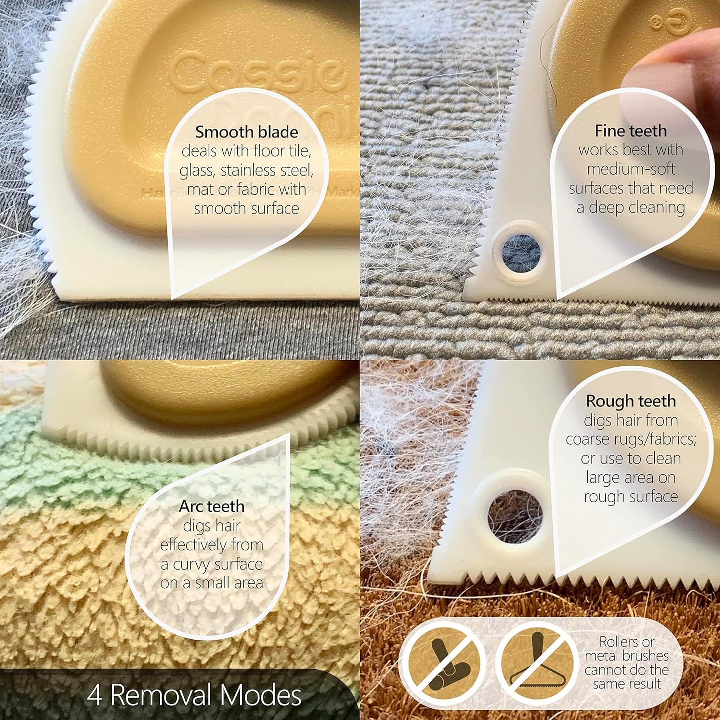 Mini Pet Hair Detailer, Pet Hair Remover for Carpet Couch Bedding Sofa, Car Interior Auto Detailing Supplies, Dog Cat Fur Reusable Brush for Furniture