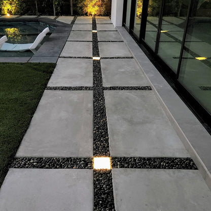 Paver Light 4×4 Inch (3.93 X 3.93 inch), Warm White 2700K Glare-Free Illumination for Driveways, Pathways, Pool Deck & Patios,12V AC/DC, Waterproof & Drive-Over Rated