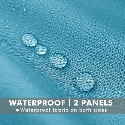 HolidayIdeas 4 Panels Flax Linen Outdoor Curtains for Patio Waterproof Curtains 54" Wide x 95" Long-Indoor/Outdoor Window Curtains Privacy for Pergola, Porch, Gazebo, Backyard, Living Room