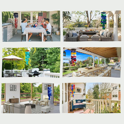 Bellaa 20414 Wind Chimes Outdoor, Garden Decorations, Musical, Indoor/Outside Windchimes, Beach, Ocean Breeze, Gifts for Mom, Gift for All Occasions, Capiz Sea Glass Shells Wood Purple 27 inch