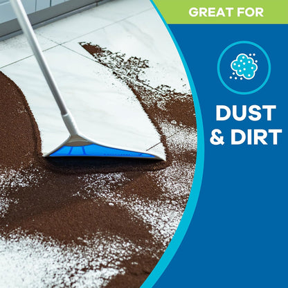 Helio Air Broom 3 Piece Kit All Surface Sweeper and Squeegee for Wet and Dry Cleaning Dust, Dirt, Liquids, Pet Hair, Tile, Hardwood Floors, Carpet, Furniture, Windows, Shower Doors As Seen on TV