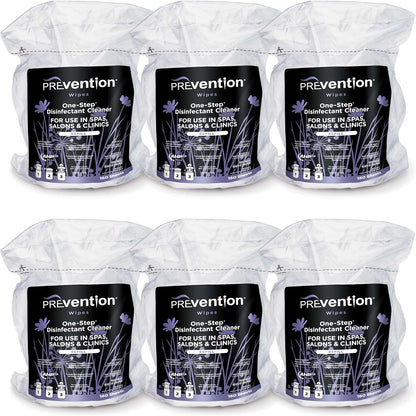 Prevention All Purpose Disinfecting Wipes – Cleaning Wipes Canister, Bulk Cleaner Towelettes for Salons, Spas, Clinics, Studios – Hospital Grade Surface Sanitizing – 160 Count per Refill Bag (6 Pack)