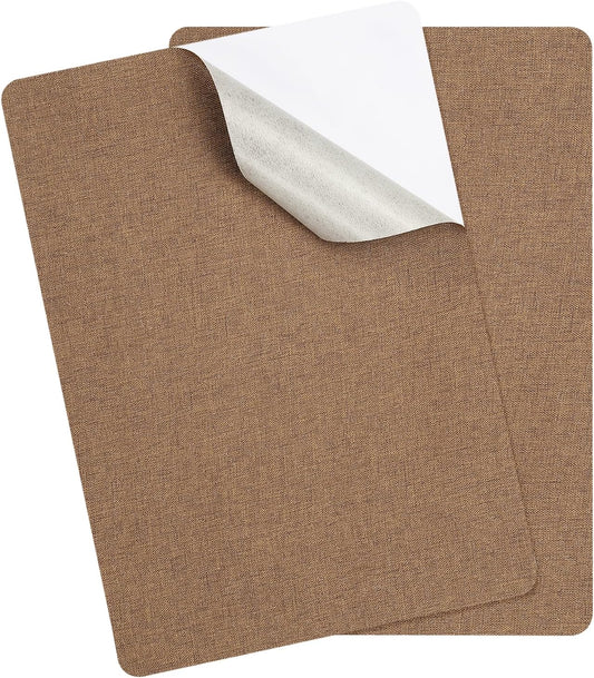 PATIKIL 8x11 Inch Linen Repair Patches, 2Pcs Self-Adhesive Fabric Patch for Sofas Tote Bags Furniture Car Seats Clothes Tents, Brown
