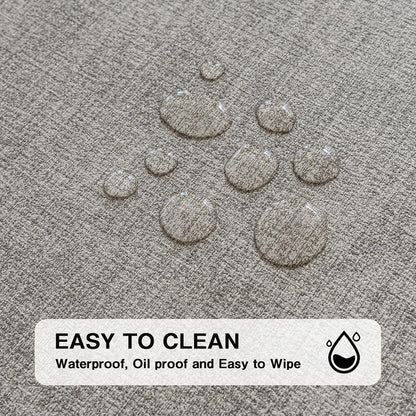 Chrysameld Vinyl Placemats Set of 8 - Faux Leather 100% Waterproof Oil-Proof Wipeable PU Place Mats, Heat Resistant Anti Slip Reversible Table Mats for Indoor & Outdoor Use,(17×12Inch, Light Grey)