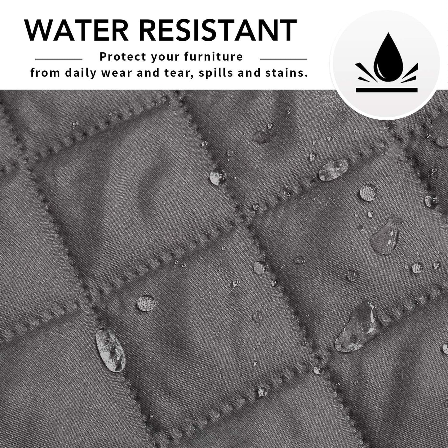 Easy-Going Sectional Couch Covers for Dogs L Shape Sofa Cover Reversible Sofa Slipcover Chaise Lounge Cover Furniture Protector Cover for Pets Dog Cat (42 x 68 inches, Gray/Gray)