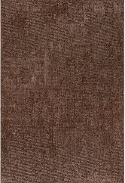 CAMILSON Easy Jute Rug 8x10, Indoor Outdoor Brown Color Fiber Area Rugs for Living Room Patio and Kitchen Rug, Solid Boho Woven Design, Easy-Cleaning, Washable Outside Carpet Alfombras (8 x 10)