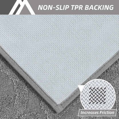 COSY HOMEER-Door-Mat-Non-Slip-Entryway-Rugs 20”x32” Absorbent Welcome Mats Washable Dirt Trapper Door Mat Entrance Floor Mats for Front Back Doormats and Wet Shoes,Grey