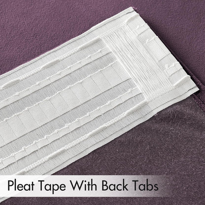 MIULEE Lavender Velvet Curtains 108 inches 2 Panels - Luxury Room Darkening Window Drapes for Bedroom Living Room Thermal Insulated Super Soft Extra Long, Back Tab Rod Pocket Pinch Pleated, Purple