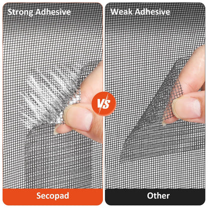 Grey Screen Repair Tape, 2" X 180" (15FT) Window Screen Door Repair Kit, Strong Adhesive Fiberglass Patch Tape Mesh