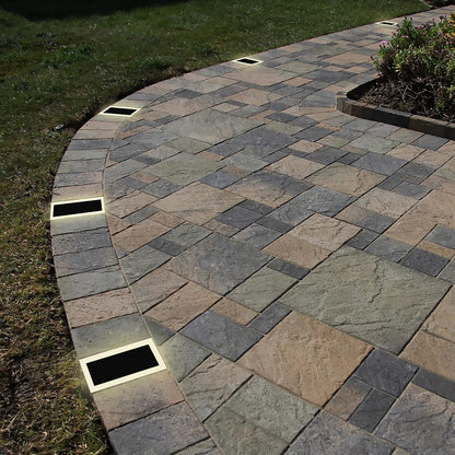 LUMENGY Solar Paver Light 6×9 inch, 5000K, Up to 20 Hours Continuous Lighting, Stainless Steel, Thick Glass, Glare-Free Illumination for Driveways, Pathways & Garden, Waterproof & Drive-Over Rated