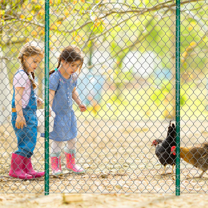 ARIFARO Sturdy Duty Metal Fence Posts 7 Feet assemblable,Pack of 10, No Digging Garden U Post for Wire Fencing Steel Poles for Yard, Outdoor