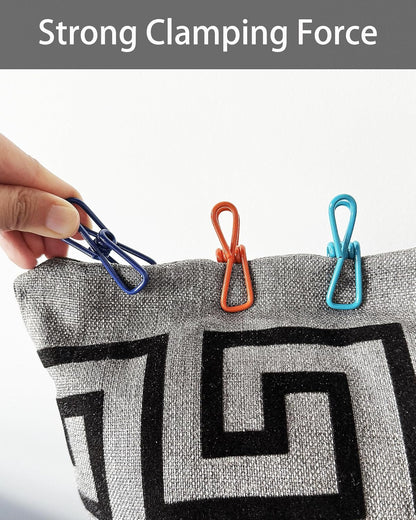 Multipurpose 2 in Chip Bag Clips 12 Pack Metal Clips for Kitchen Food Storage, Laundry Hanging, Bag Chip Bag Sealing - Easy to Use Strong Grip Clips for Home Organizing