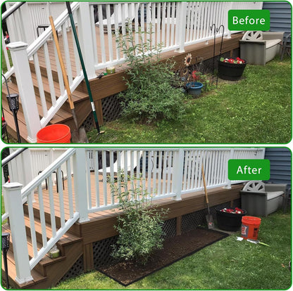 Landscape Edging Border 60 FT 2 Inch Tall with 120 Spikes, Plastic Edging for Landscaping, Garden Edging Border， Flower Bed, Paver and Lawn Edging Border, Black