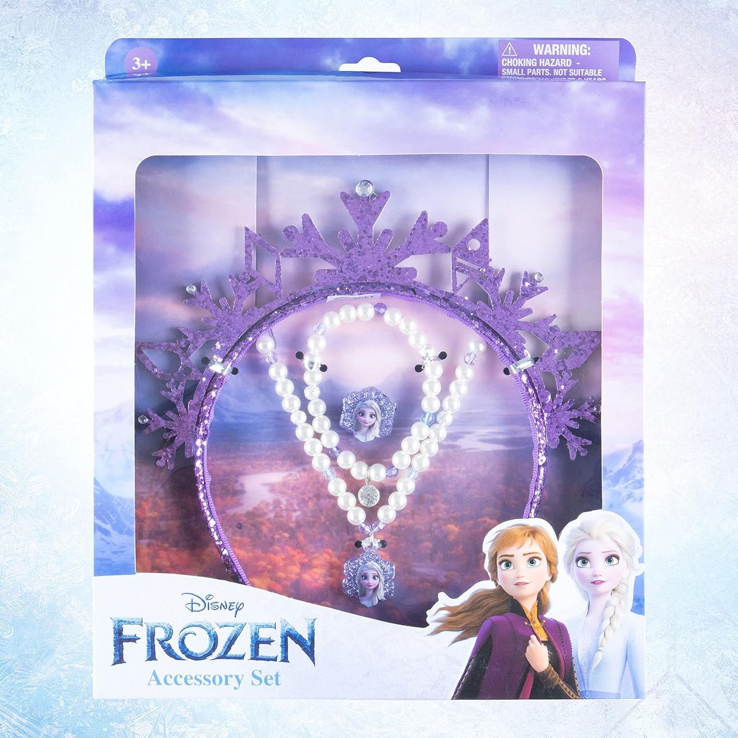 LUV HER Frozen Princess Dress Up Accessory Set - Jewelry Set - Princess Elsa Tiara Set - Giftable Box - Birthday Gifts For Girls - Holidays Gift - Girl Toys Dress Up Kit - Ages 3+