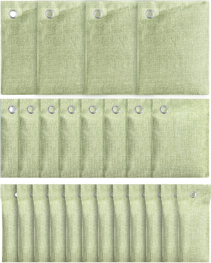 Nuanchu 24 Pcs Activated Charcoal Odor Absorber 50g/100g/200g, Air Purifying Bamboo Charcoal Bags, Natural Shoe Odor Absorber, Deodorizer Absorbers for Fresh Car Home Closet Pet Basement Smell(Green)