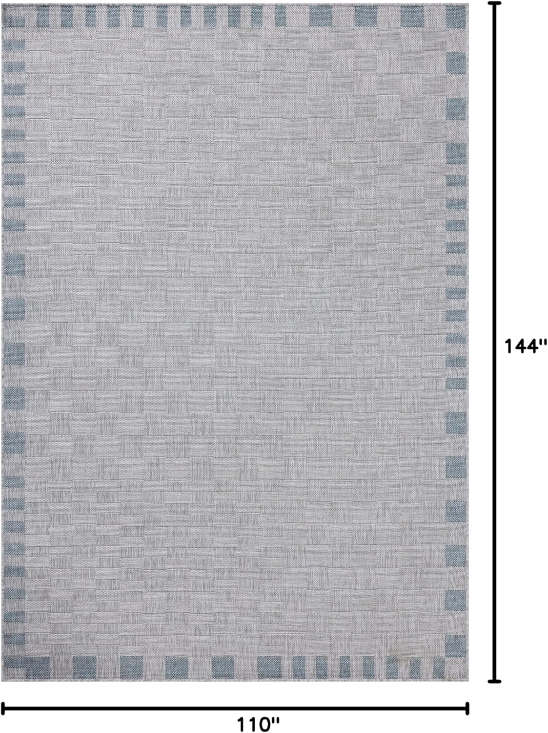 Loloi Amber Lewis Topanga Collection TOP-07 Silver/Blue 9'-2" x 12'-0" Indoor/Outdoor Area Rug