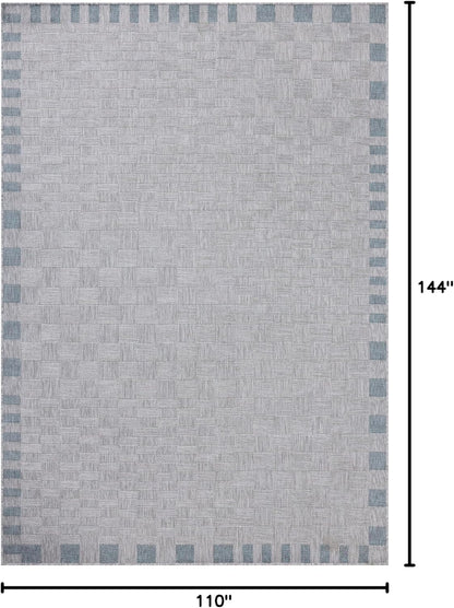 Loloi Amber Lewis Topanga Collection TOP-07 Silver/Blue 9'-2" x 12'-0" Indoor/Outdoor Area Rug