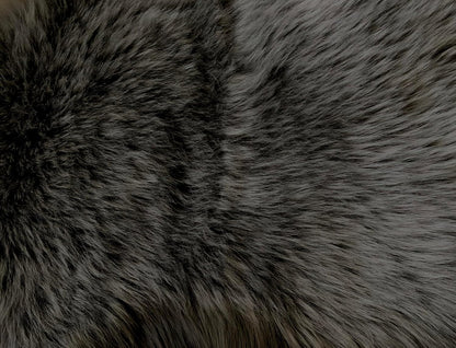 LAMBZY Faux Sheepskin Super Soft Hypoallergenic Free Shape Silky Shag Rug, Luxury Shaggy Plush Carpet for Bedrooms Living Kids Room Sofa Rugs (Dark Grey, Triple Side by Side 3'x6')