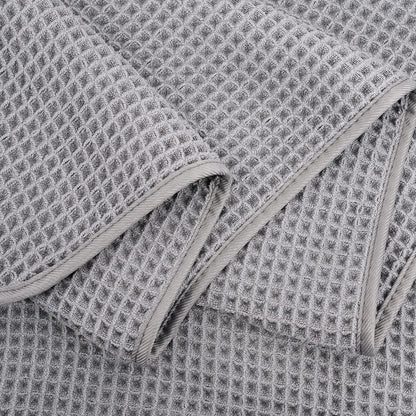 POLYTE Microfiber Oversize Quick Dry Lint Free Bath Towel, 60 x 30 in, 4 Pack (Waffle Weave)