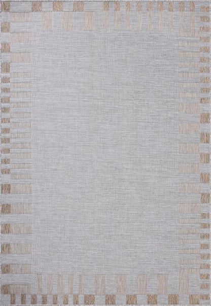 Loloi Amber Lewis Topanga Collection TOP-08 Silver/Natural 2'-3" x 3'-9" Indoor/Outdoor Area Rug