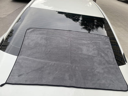 Large Microfiber Drying Towel for Car, Great Thick Soft Plush Towels, 36 x 24inches 800GSM Thickness, Quality, Washable, Absorbency No Scratch Lint Free Drying Towel (36 x 24inches,Grey-Yellow,1pack)