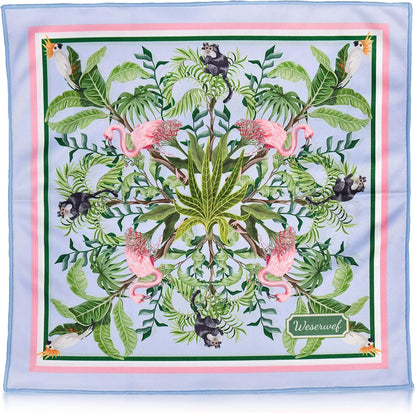 WESERWEF Design Microfiber Glasses Cleaning Cloth – Premium Cleaning Cloth for Eyeglasses, Screens, Tablets, Cameras & Lenses, 12" x 12", Ultra-Soft & Scratch-Free (Tropical World)