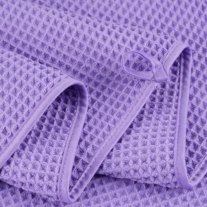 POLYTE Microfiber Oversize Quick Dry Lint Free Bath Towel, 60 x 30 in, 4 Pack (Waffle Weave)