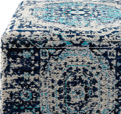 Mark&Day Pouf Ottoman, Kaltenleutgeben Traditional Teal Cube Pouf Foot Rest for Living Room, Bedroom and Boho Home Decor (18"x18"x18")