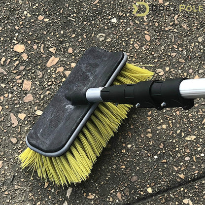 DOCA Scrub Brush Attachment for Long Handle Extension Pole - Outdoor Broom and Scrubbing Brush for House Floor, Deck, Patio, Car - Hard Brush