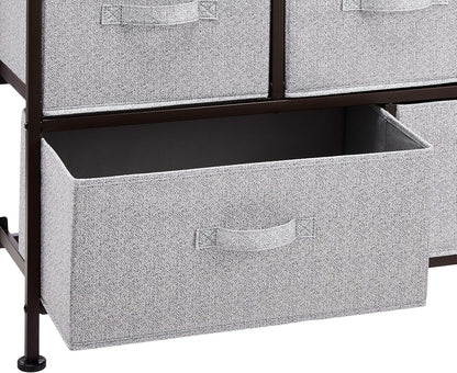 Amazon Basics Extra Wide Fabric 5-Drawer Storage Organizer Unit for Closet, Bronze