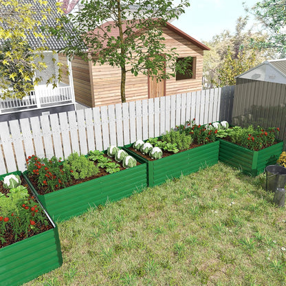 6x3x2 ft Raised Garden Bed, Large Metal Planter Raised Beds, Planters for Outdoor Plants for Vegetables, Flowers, Herbs, Fruits, and Succulents.(2 Pcs)