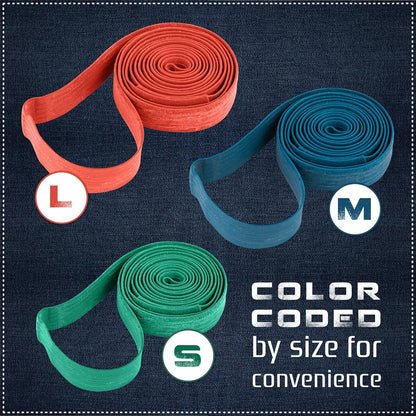 12 Pack Variety Extra Large Moving Rubber Bands for Furniture and Moving Blankets - Extra Strength Rubber Mover Bands - 42", 30" and 26" Length - Moving Supplies by Kitchentoolz