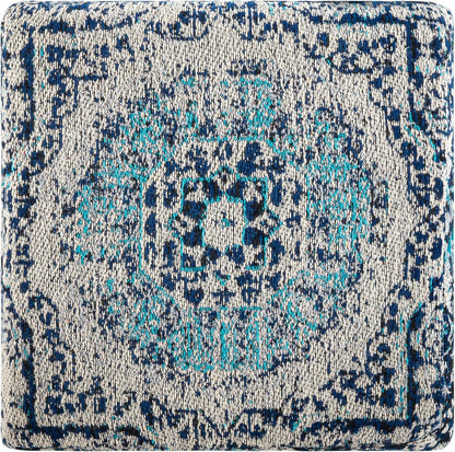 Mark&Day Pouf Ottoman, Kaltenleutgeben Traditional Teal Cube Pouf Foot Rest for Living Room, Bedroom and Boho Home Decor (18"x18"x18")